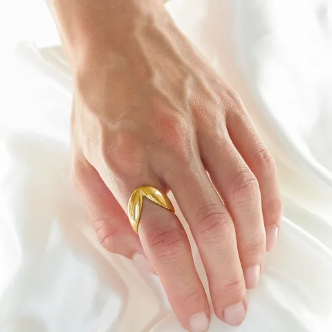 waterproof ring in verguld staal - OCEANA