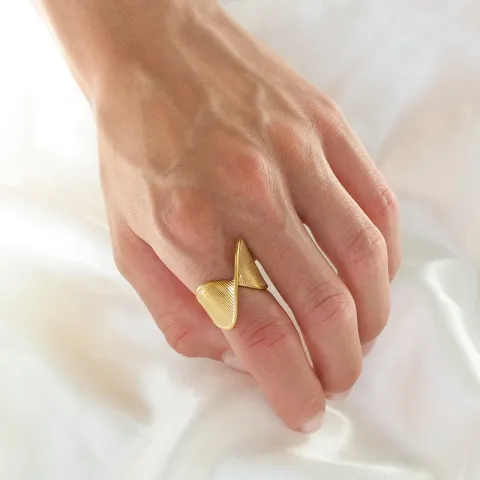 waterproof ring in verguld staal - OCEANA