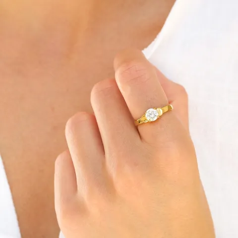 waterproof ring in verguld staal - OCEANA