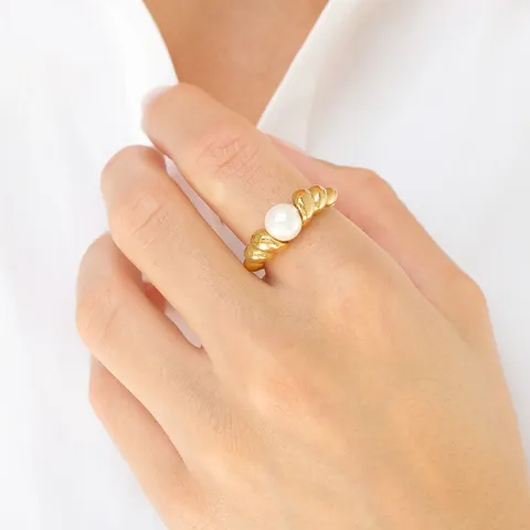 waterproof ring in verguld staal - OCEANA