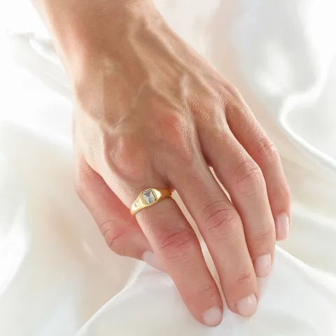 waterproof ring in verguld staal - OCEANA