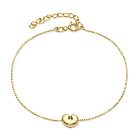 waterproof letter c armband in verguld staal - OCEANA