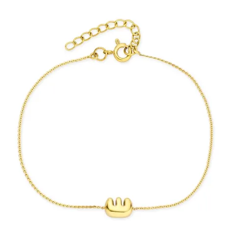 waterproof letter e armband in verguld staal - OCEANA