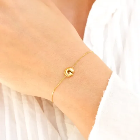 waterproof letter g armband in verguld staal - OCEANA