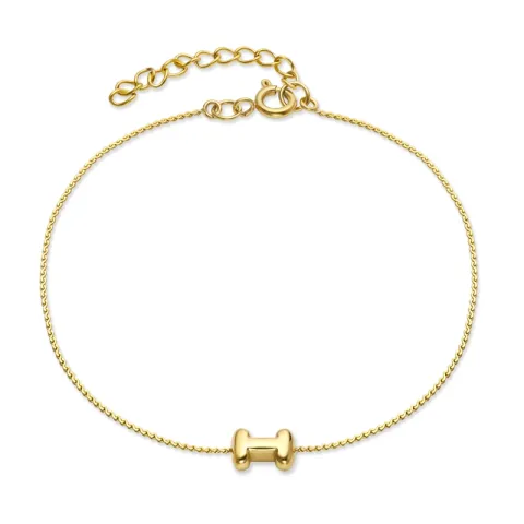 waterproof letter i armband in verguld staal - OCEANA