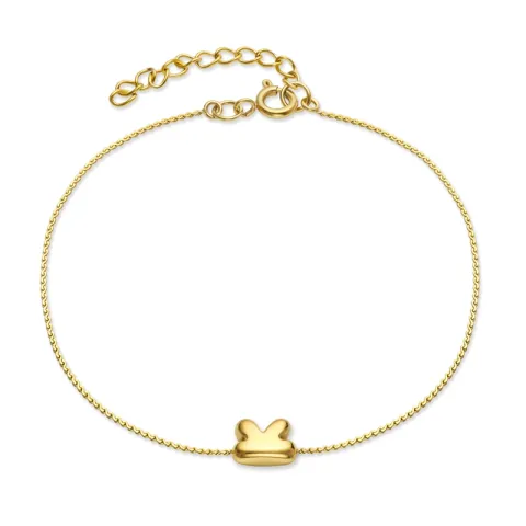 waterproof letter k armband in verguld staal - OCEANA