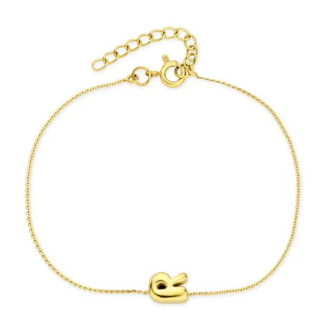 waterproof letter r armband in verguld staal - OCEANA