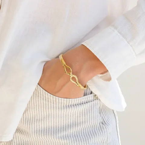 waterproof infinity armband in verguld staal - OCEANA