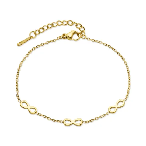 waterproof infinity armband in verguld staal - OCEANA