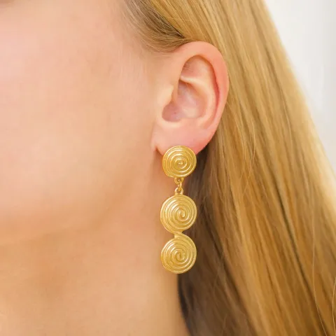 waterproof schelp oorbellen in verguld staal - OCEANA