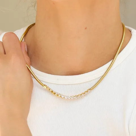 waterproof ketting in verguld staal - OCEANA