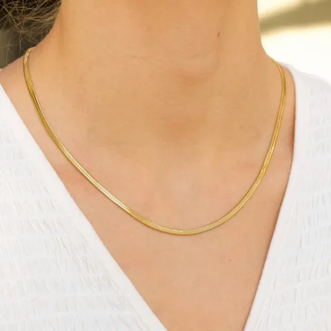 waterproof ketting in verguld staal 45 cm x 3 mm