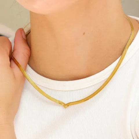 waterproof ketting in verguld staal - OCEANA