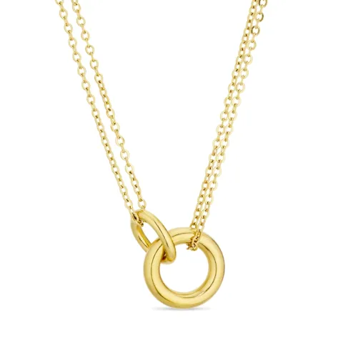 waterproof rond ketting in verguld staal - OCEANA