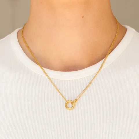 waterproof rond ketting in verguld staal - OCEANA
