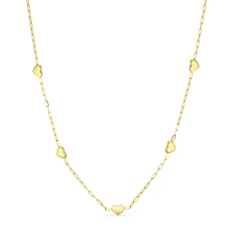 waterproof hart ketting in verguld staal - OCEANA