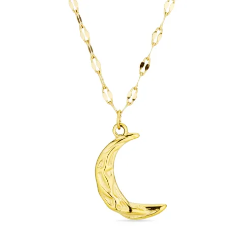 waterproof maan ketting met hanger in verguld staal - OCEANA