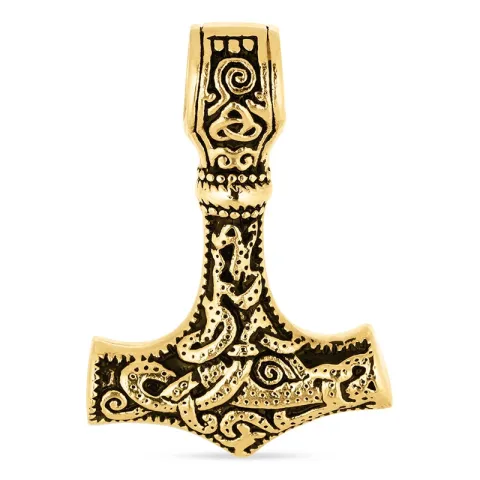 waterproof de hamer van thor hanger in verguld staal - OCEANA