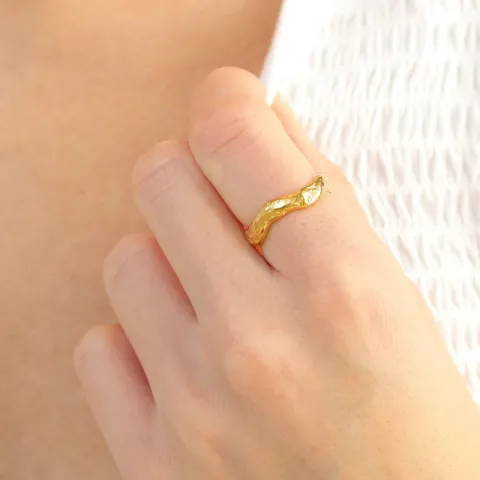 waterproof ring in verguld staal - OCEANA