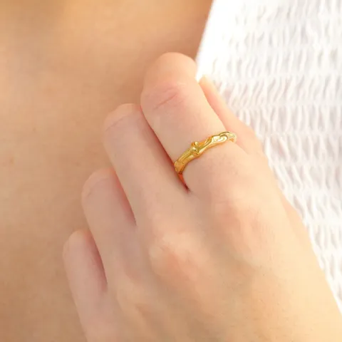 waterproof ring in verguld staal - OCEANA