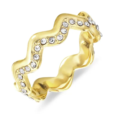 waterproof zirkoon ring in verguld staal - OCEANA