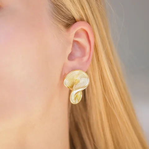 waterproof oorbellen in verguld staal - OCEANA