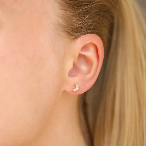 waterproof maan helix piercing in verguld staal - OCEANA