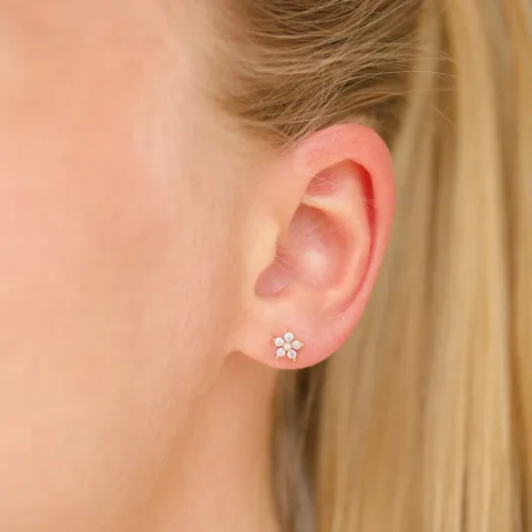 waterproof bloem helix piercing in verguld staal - OCEANA