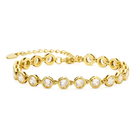 waterproof zirkoon armband in verguld staal - OCEANA
