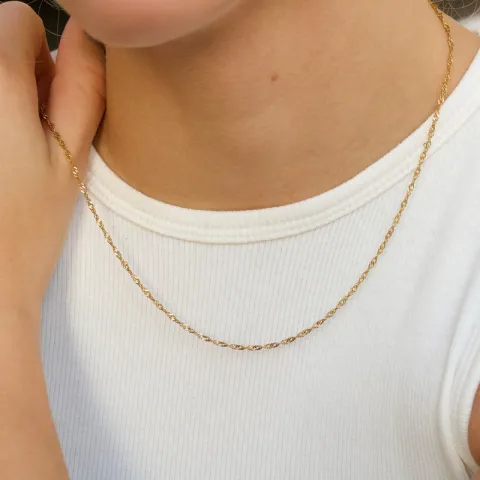 waterproof ketting in verguld staal 45 cm x 2 mm  - OCEANA