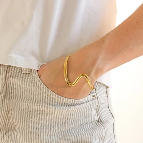 waterproof armband in verguld staal - OCEANA