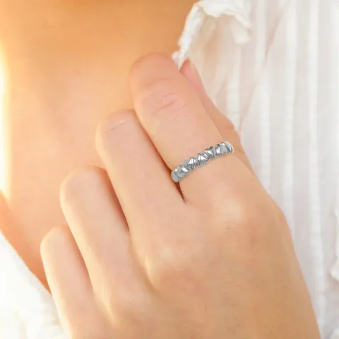 waterproof hart verstelbaar ring in staal - OCEANA