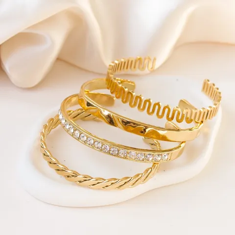 waterproof armband in verguld staal - OCEANA