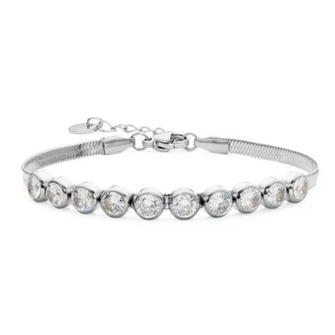 waterproof zirkoon armband in staal - OCEANA