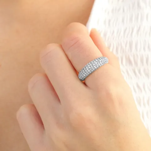 waterproof zirkoon ring in staal - OCEANA