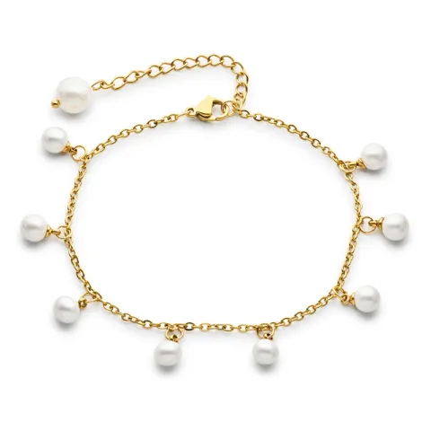 waterproof enkelbandje in verguld staal 19,5 + 5 cm x   - OCEANA