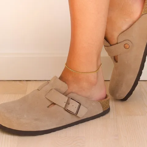 waterproof enkelbandje in verguld staal 22 + 5 cm x 2,8 mm  - OCEANA