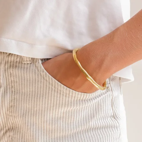 waterproof armband in verguld staal 71 mm x 6,0 mm  - OCEANA