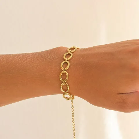 waterproof armband in verguld staal 16 + 5 cm x 9,5 mm  - OCEANA