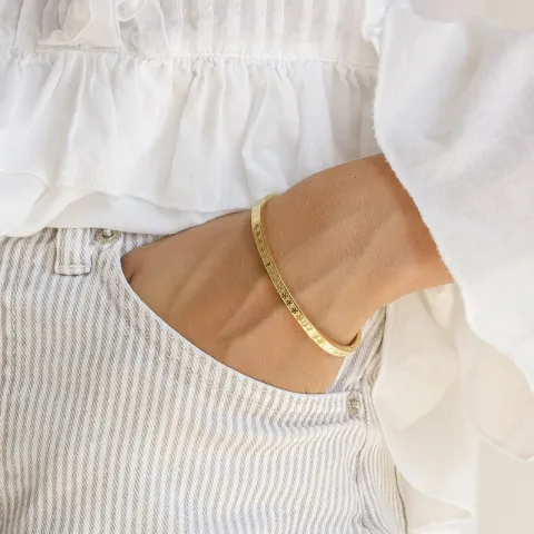 waterproof armband in verguld staal  x 4,0 mm  - OCEANA