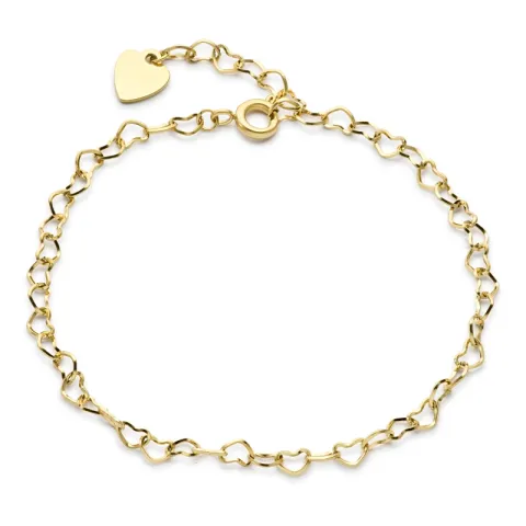 waterproof hart armband in verguld staal 20 cm x 3,4 mm  - OCEANA