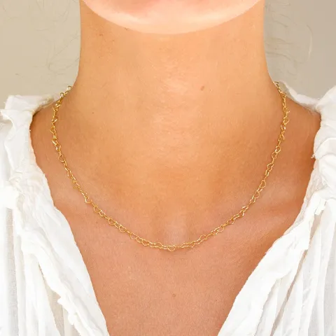 waterproof hart ketting in verguld staal - OCEANA