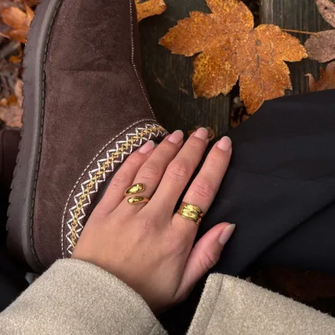 waterproof ring in verguld staal - OCEANA