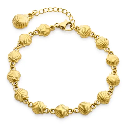 waterproof mossel armband in verguld staal - OCEANA