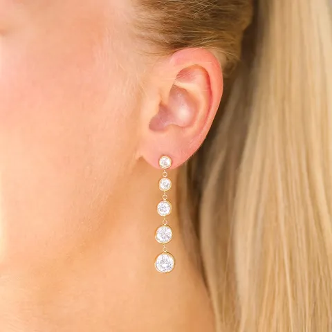 waterproof oorbellen in verguld staal - OCEANA