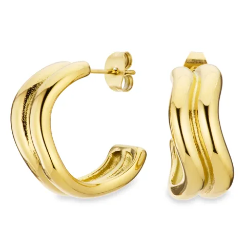 waterproof oorbellen in verguld staal - OCEANA