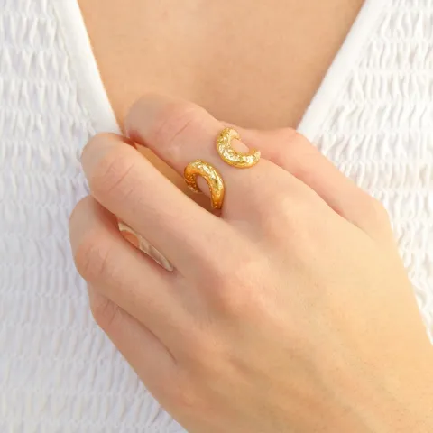 waterproof ring in verguld staal - OCEANA