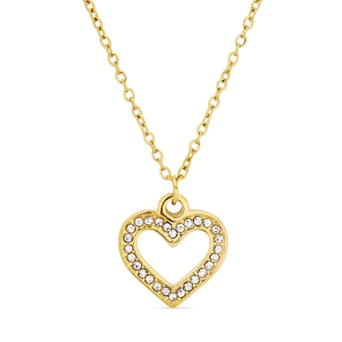 waterproof hart ketting in verguld staal - OCEANA