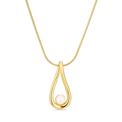 waterproof druppel ketting in verguld staal - OCEANA