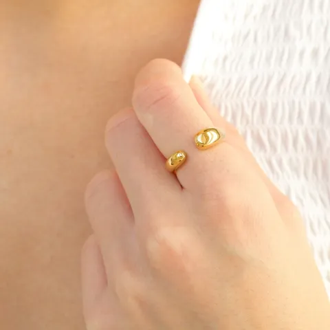 waterproof ring in verguld staal - OCEANA